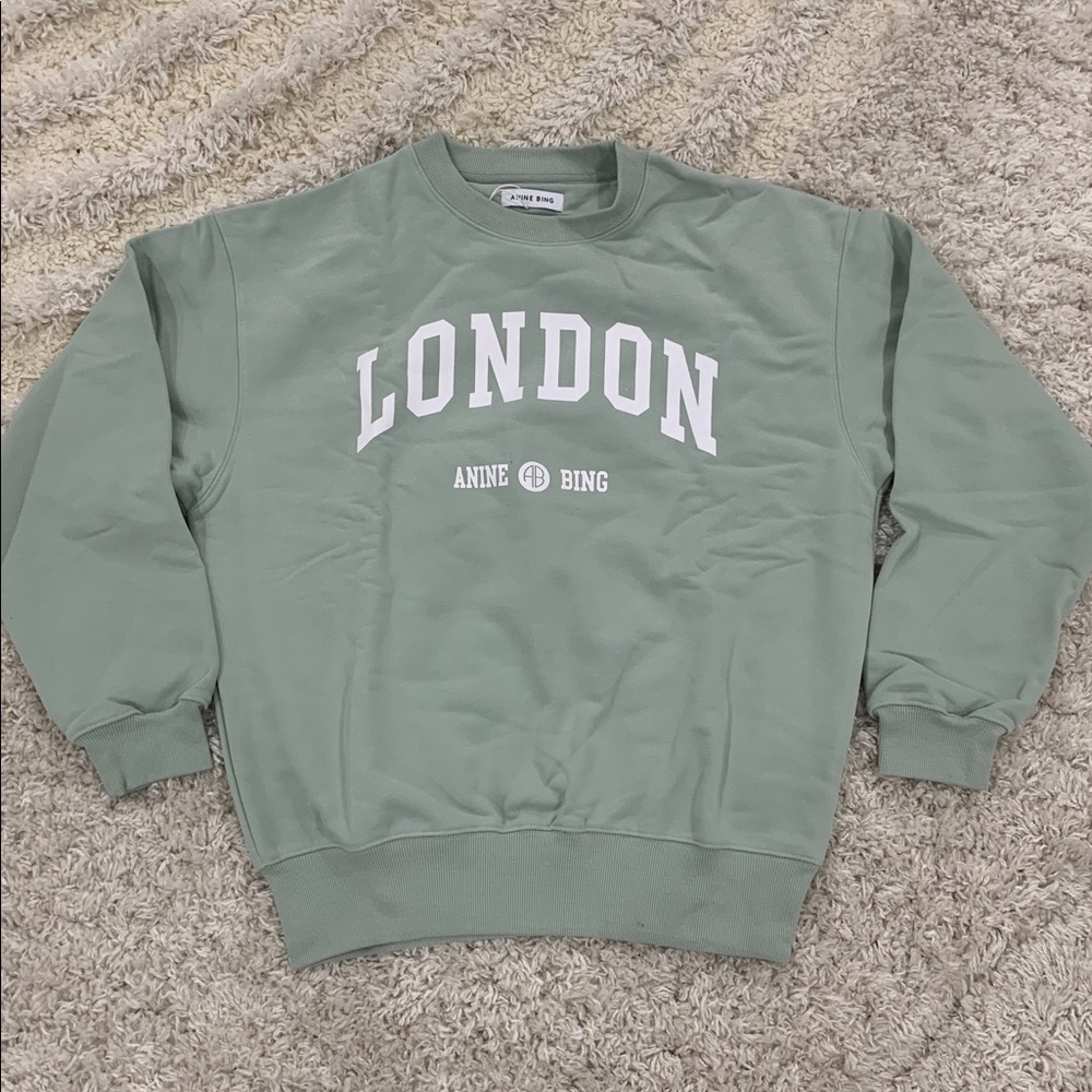 Anine Bing Pastel Green London Pullover Sweater Women’s Sizes S, M, L